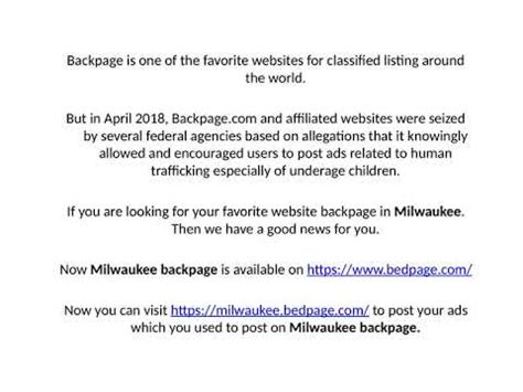 backpage in milwaukee|Free classifieds Milwaukee